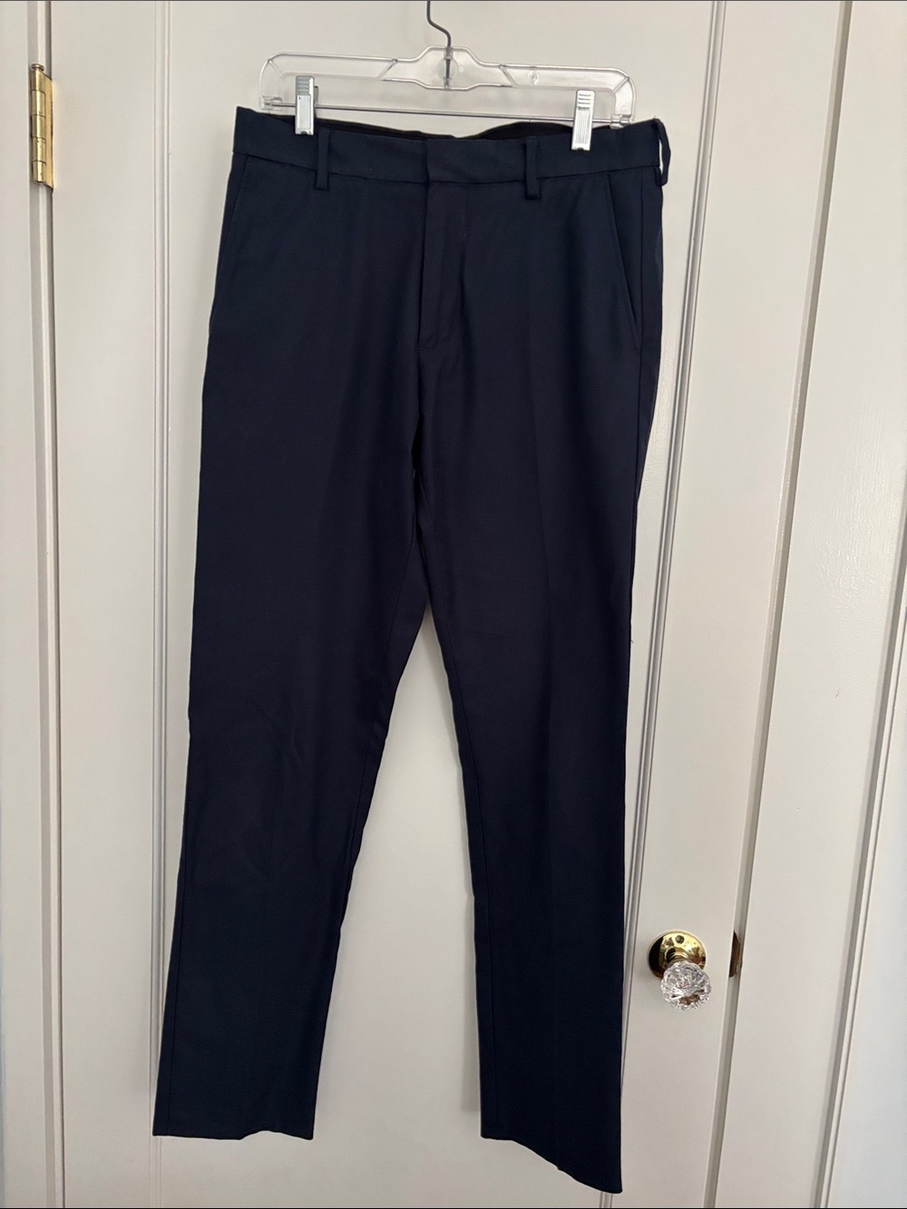 Nordstrom Men's Dark Navy Dress Trousers - Athletic Fit